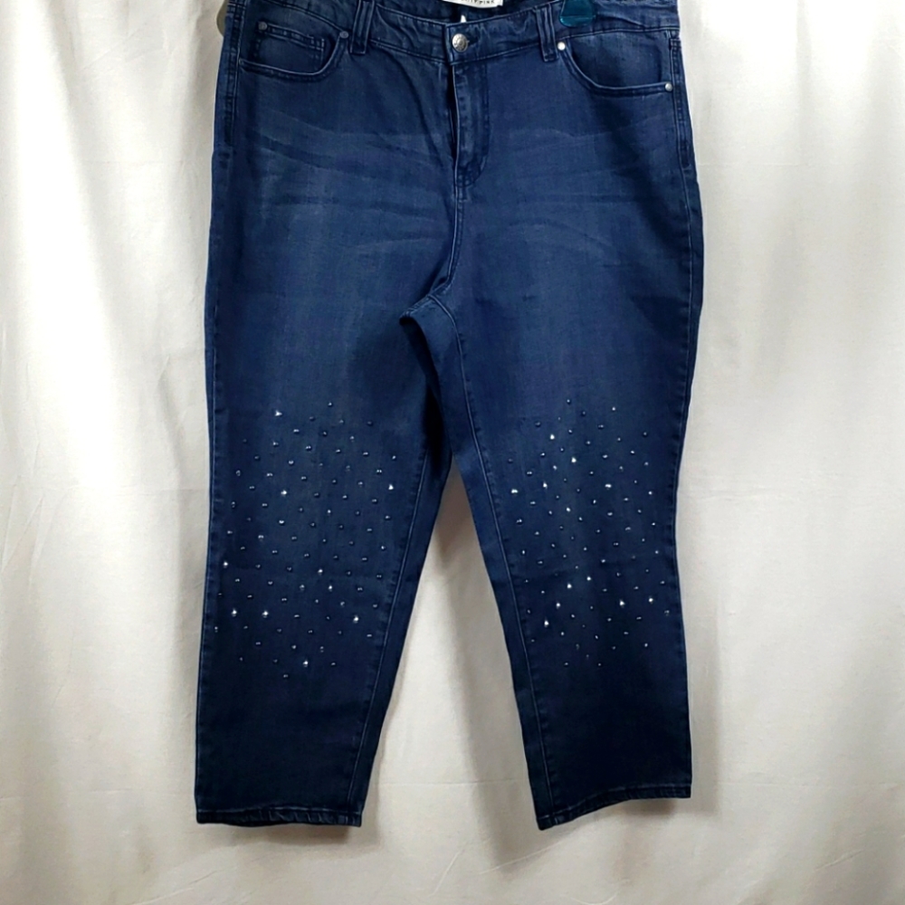 NWT CELEBRITY PINK CROPPED JEANS SZ 16